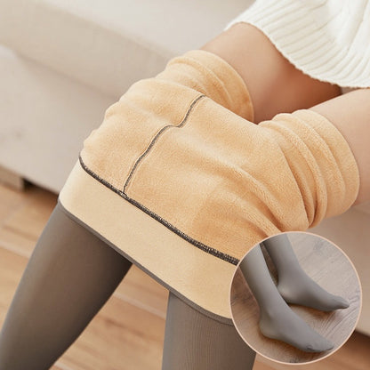 Faux-Translucent Fleece Lined Leggings