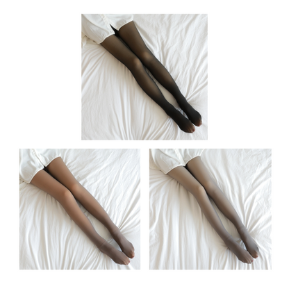 Faux-Translucent Fleece Lined Leggings